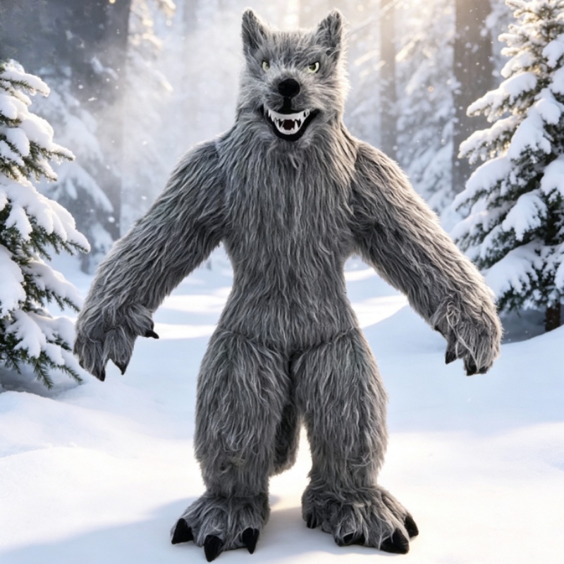 Suits - Costume da Mascotte Lupo Grigio Gonfiabile