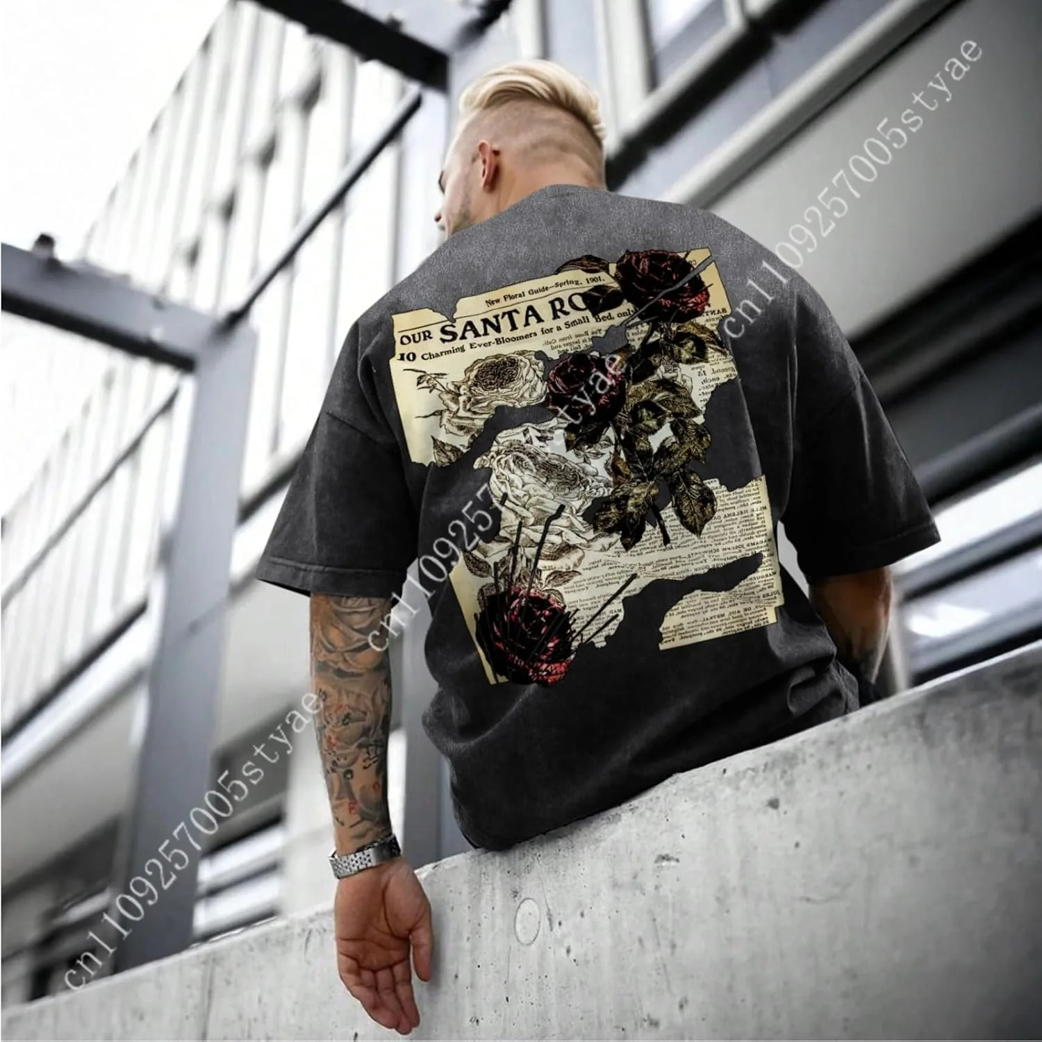T-shirt da uomo con effetto ac - Acid Wash Vintage Graphic T Shirt recensione e prezzo