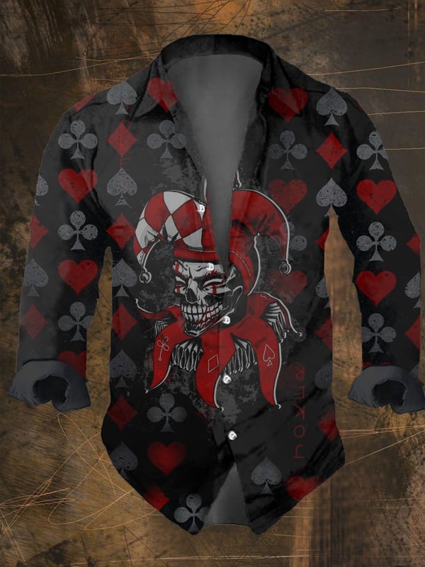 Halloween Men's Dark Skull Pri - Vintage Hawaiian Floral Shirt recensione e prezzo